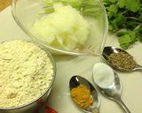 北インドの朝食クレープ：ひよこ豆のチーラ作り方2写真