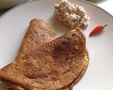 北インドの朝食クレープ：ひよこ豆のチーラ作り方10写真
