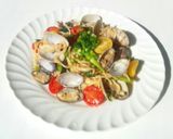 塩焼きそばで簡単和風ボンゴレビアンコ♪作り方1写真