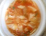 土鍋で白菜キムチと卵のコンソメスープ作り方6写真