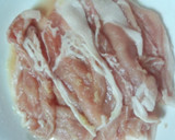 から揚げ（薄切り豚）おろし甘酢を添えて作り方1写真