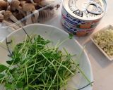 バター醤油♪ツナとしめじと豆苗のパスタ作り方2写真