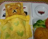 キャラごはん☆お昼寝くまさんのオムライス作り方6写真