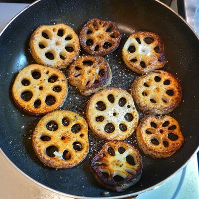 レンコンのオリーブオイル焼き by Huuuuuuuuu 【クックパッド】 簡単