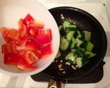 簡単中華おかず☆きゅうりとパプリカの炒物作り方4写真