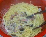 レンジで簡単ランチ☆アレンジ明太子パスタ作り方6写真