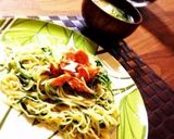 鮭と水菜の塩焼きそば作り方5写真