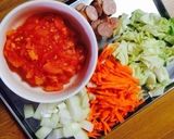 お鍋一つで野菜のトマト煮★簡単ヘルシー★作り方1写真