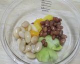 介護食【余った煮豆で!リメイクみつ豆】作り方2写真