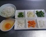 野菜たっぷり中華粥@キスブサ・藤ヶ谷作り方1写真