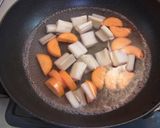 うちの夕飯　豚肉筑前煮風作り方2写真