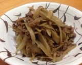 ゴボウと合挽きミンチの甘辛煮♪作り方4写真