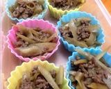 ゴボウと合挽きミンチの甘辛煮♪作り方5写真