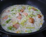 鮭とキャベツのミルク焼きそば作り方7写真