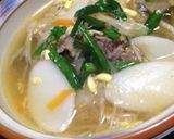 キムチ風味のトックスープ作り方12写真