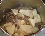 早うま 圧力鍋で韓国風牛肉と大根の煮物作り方1写真