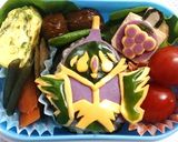 材料3つで仮面ライダーガイム龍玄キャラ弁作り方7写真