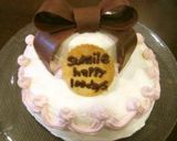 ケーキにチョコリボンデコレーション☆作り方1写真