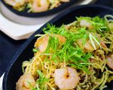 高菜明太子塩バター焼きそば作り方5写真