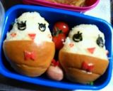ロールパンでふなっしー弁だﾅｯｼｰ♪作り方4写真