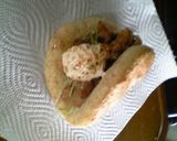 バンズ生地で照り焼きチキンバーガー。作り方4写真