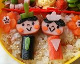 ひな祭りキャラ弁♥切るだけで～お雛様♪作り方10写真