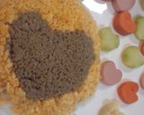 二色丼☆かわいいハート♡そぼろ＆たまご作り方8写真