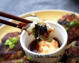 七味醤油マヨで☆桜海老と焼き海苔の大根餅作り方3写真