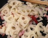 蓮根のペペロンチーノ炒め作り方4写真