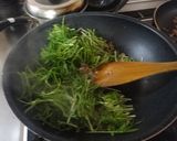 ☆ご当地☆水菜とひき肉の塩焼きそば☆作り方2写真