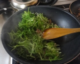 ☆ご当地☆水菜とひき肉の塩焼きそば☆作り方2写真