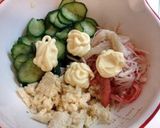 カニカマときゅうりの豆腐サラダ作り方2写真
