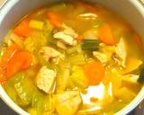鶏むね肉と野菜の豆乳スープ,チーズ風味作り方4写真