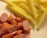 お弁当にも☆カレー風味のウィンナーポテト作り方1写真