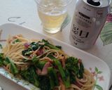 菜の花と桜エビのパスタ。レモンをキュッ！作り方13写真