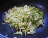 キャベツと焼豚で和風炒飯作り方3写真