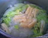 薄切り大根とキャベツの味噌汁作り方2写真