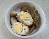 お母さんの味！揚げに卵をインした煮物作り方8写真