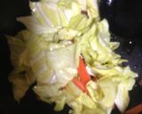焦がしニンニク梅チーズ味の野菜パスタ作り方4写真