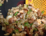 簡単！すき焼きのタレで出来る豚角煮炒飯作り方3写真