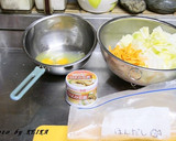 白菜と鯖味噌煮缶の和風炒め　ふわ玉のせ♪作り方1写真