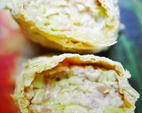 お揚げ１枚で４個の焼きメンチカツ風作り方4写真