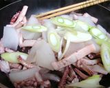 大根とイカの簡単オイスター炒め作り方3写真