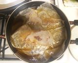 ひげにんにく入り豚角煮作り方3写真