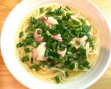 プチッと鍋で☆鶏とねぎの和風スープパスタ作り方6写真
