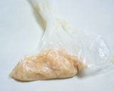 レンジで鶏つくねハム。作り方1写真