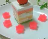 おひな様に！ひな祭りの菱餅風ケーキ！作り方10写真