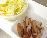 ＊キャベツとさつま揚げのタレ胡麻和え＊作り方2写真