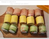 ひな祭り＊プチロールケーキ風寿司作り方1写真