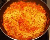 ツナと蓮根の濃厚トマトパスタ作り方6写真